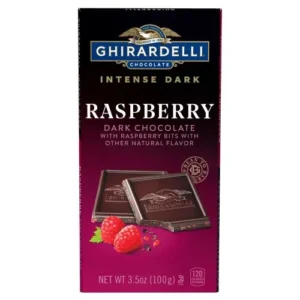 Raspberry Dark Chocolate Bar Intense Dark (Case of 12)