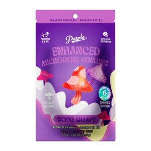 Purple Mushroom Enhanced Microdose Gummies | Sour Grape-3ct