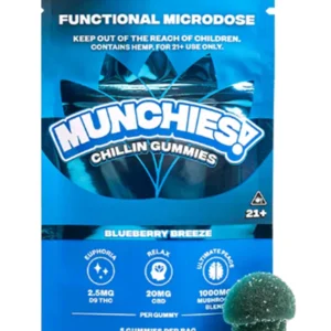 Blueberry Breeze Munchies Functional Microdose Chillin Gummies 5ct