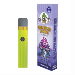 Blueberry Raspberry Ice Cactus Labs Amanita Muscaria Mushroom Vape Enhanced With HHC 2G