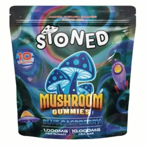 Blue Raspberry STONED Amanita Muscaria Mushroom Gummies 10000MG 10CT