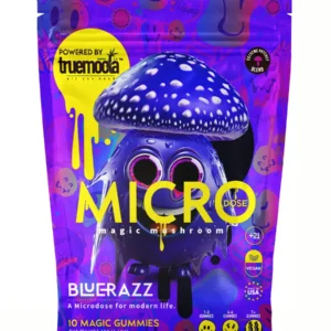 Blue Razz Truemoola Micro Shroom Gummies 10ct