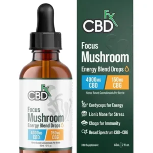 CBDfx Focus CBG + CBD Blend Mushroom Tincture 4000mg 60ml