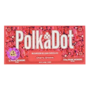 Cherry Groove PolkaDot Mushroom Belgian Milk Chocolate 250mg