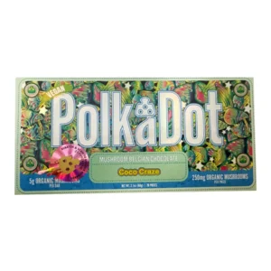 Coco Craze PolkaDot Mushroom Belgian Dark Chocolate 250mg Per Piece