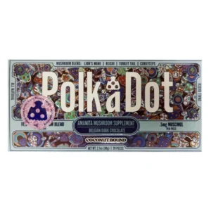 Coconut Bound PolkaDot Mushroom Belgian Dark Chocolate 500mg