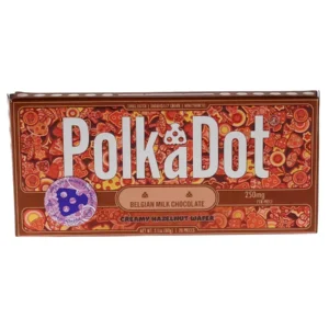 Creamy Hazelnut Wafer PolkaDot Mushroom Belgian Milk Chocolate 250mg