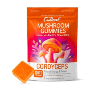 Cordyceps Mango Cutleaf Mushroom CBD Gummies 1000mg