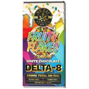Fruity Flakes No Cap Hemp Co Delta 8 White Chocolate Bar 500mg