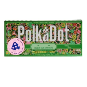 Maui Coconut Twist PolkaDot Mushroom Belgian Dark Chocolate 200mg Per Piece