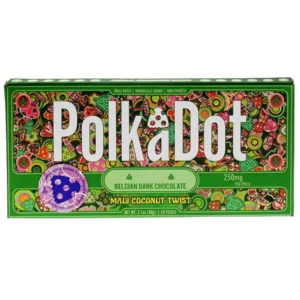 Maui Coconut Twist PolkaDot Mushroom Belgian Dark Chocolate 250mg