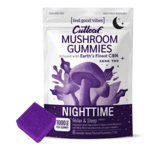 Nighttime Cutleaf Mushroom Gummies Zero THC 1000mg