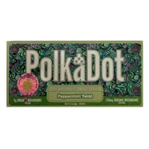 Peppermint Twist PolkaDot Mushroom Belgian Dark Chocolate 250mg Per Piece