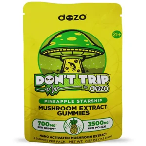 Pineapple Starship Dozo Don’t Trip Mushroom Gummies 3500MG