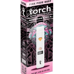 Pink Pixie Dust Torch Mind Melt Mushroom x THC-A Blend White Series Vape 3.5G