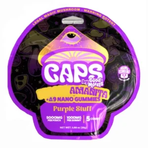 Purple Stuff CAPS by Good Morels Amanita+D9 Nano Gummies 5000mg