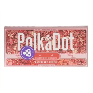 Raspberry Muffin PolkaDot Mushroom Belgian White Chocolate 200mg Per Piece
