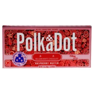 Raspberry Muffin PolkaDot Mushroom Belgian White Chocolate 250mg