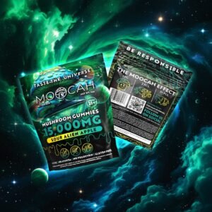 Moocah Megadose Mushroom Gummies – Sour Alien Apple