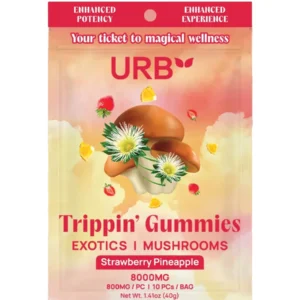 Strawberry Pineapple URB Trippin’ Mushroom Gummies 8000mg 10ct