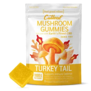 Turkey Tail Cutleaf Mushroom Gummies Zero THC 1000mg