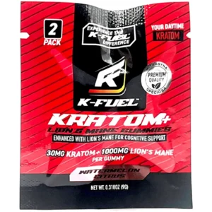 Watermelon Citrus K-Fuel Kratom Lion’s Mane Mushroom Gummies 2ct