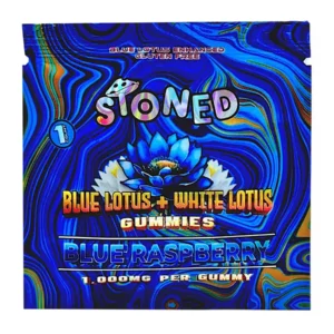 Blue Raspberry Stoned Blue Lotus + White Lotus Gummies 1000mg 1ct
